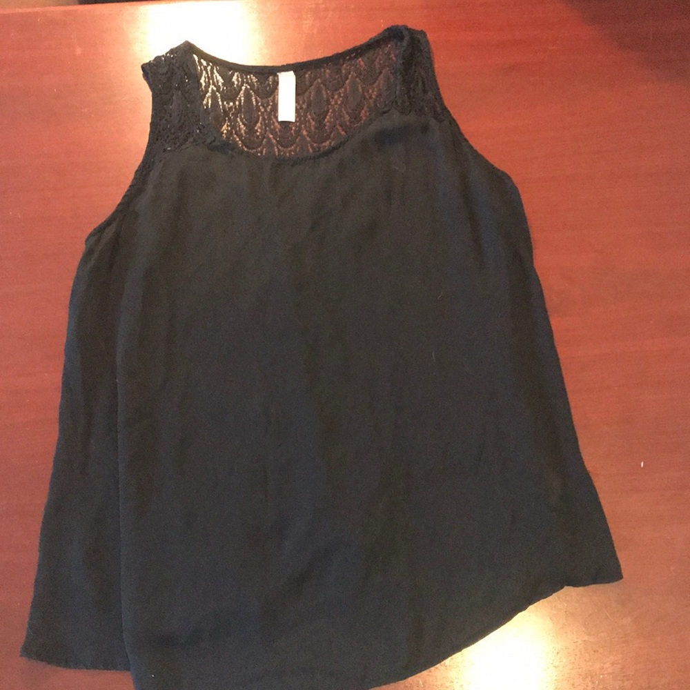 Sheer black tank top